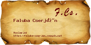 Faluba Cserjén névjegykártya